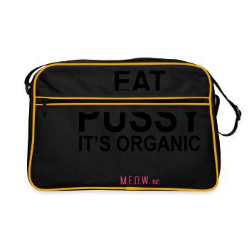 Eat Pussy - It's Organic - Retro Bag - black/gold - Front