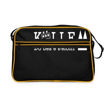 Kölle Do bes e Jeföhl - VECTOR Dom Karneval - Retro Tasche - Schwarz/Gold - Vorne