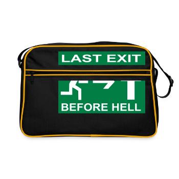 Last Exit ... - Retro Bag - black/gold - Front