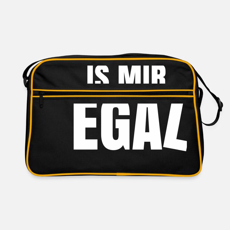 is mir egal Spruch Statement ist Retro Tasche