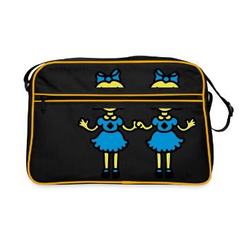 Les soeurs jumelles - Sac Retro - noir/or - Devant