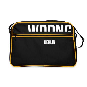 WEDDING BERLIN - Retro Tasche - Schwarz/Gold - Vorne