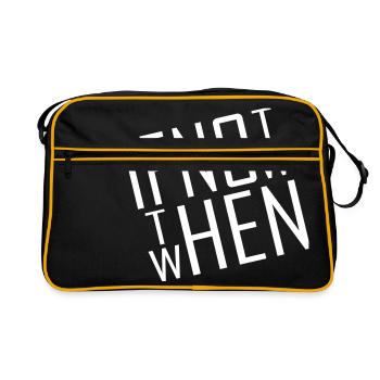 If not now - Retro Bag - black/gold - Front