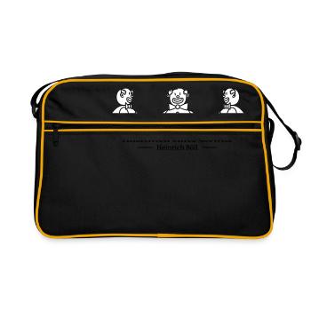Ansichten eines Clowns (zweifarbig) - Retro Tasche - Schwarz/Gold - Vorne