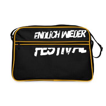 Festival - Retro Tasche - Schwarz/Gold - Vorne