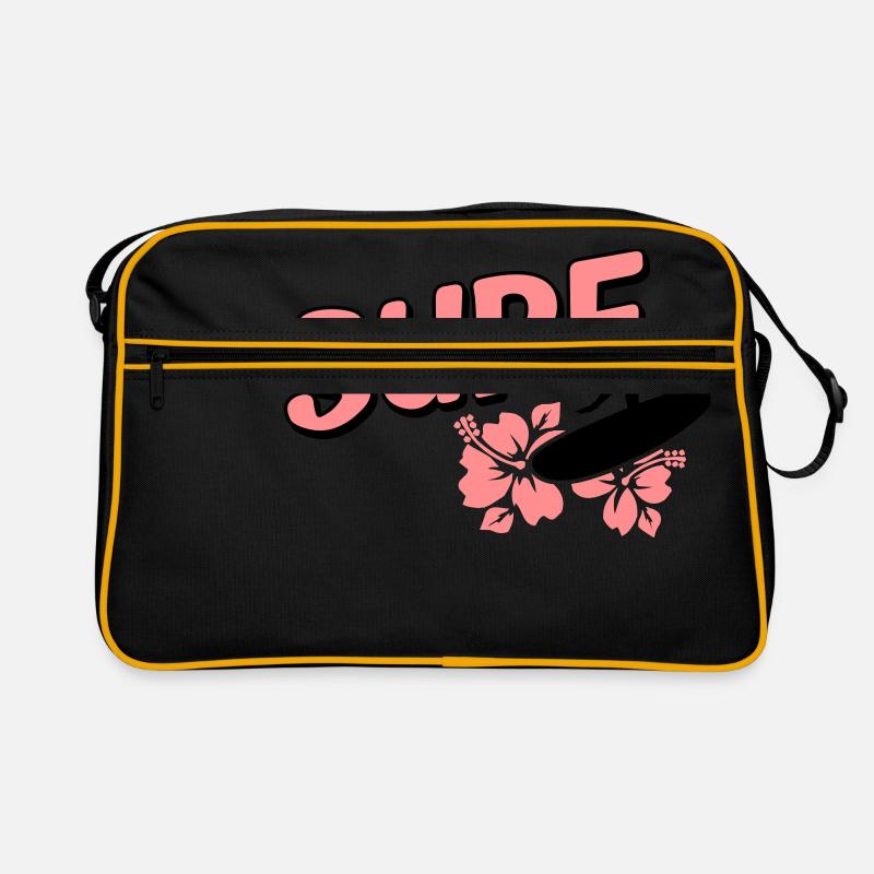 surf - Retro Tasche - Schwarz/Gold