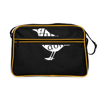 Hupfdohle - Retro Tasche - Schwarz/Gold - Vorne
