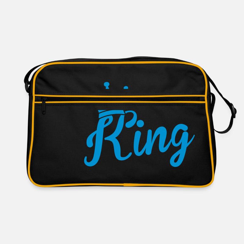 king - Retro Tasche - Schwarz/Gold