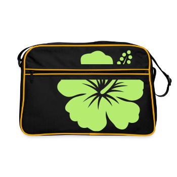 hibiscus tahiti - Sac Retro - noir/or - Devant