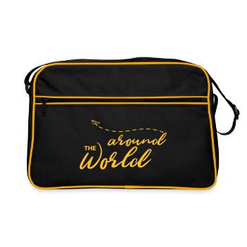 LE T-SHIRT DE MODE - AUTOUR DU MONDE - Sac Retro - noir/or - Devant