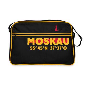 Moskau - Retro Tasche - Schwarz/Gold - Vorne