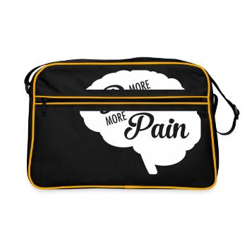 More Brain More Pain - Retro Bag - black/gold - Front