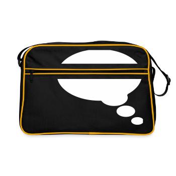 Speechbubble, bulle discour, votre texte, comics - Sac Retro - noir/or - Devant