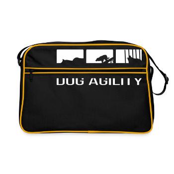 DOG AGILITY Hundesport Wilsigns Hund Hundemotiv - Sac Retro - noir/or - Devant