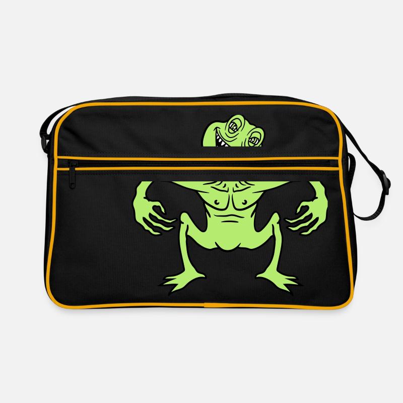 crazy daemon gnom small horror halloween gesic Retro Bag