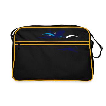 taucher - diver - Sac Retro - noir/or - Devant