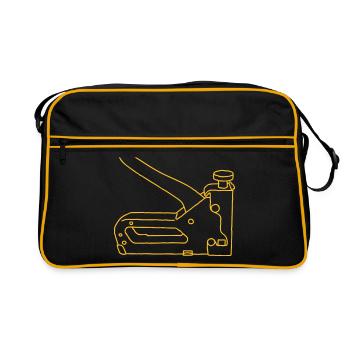 Tacker Nagler - Retro Tasche - Schwarz/Gold - Vorne