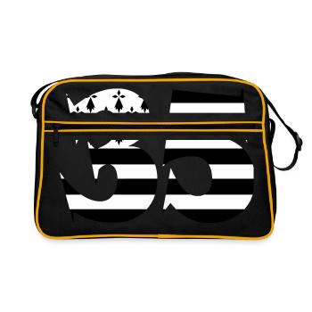 35 Bretagne Drapeau - Sac Retro - noir/or - Devant