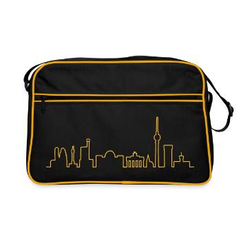 Skyline of Berlin - Retro Bag - black/gold - Front