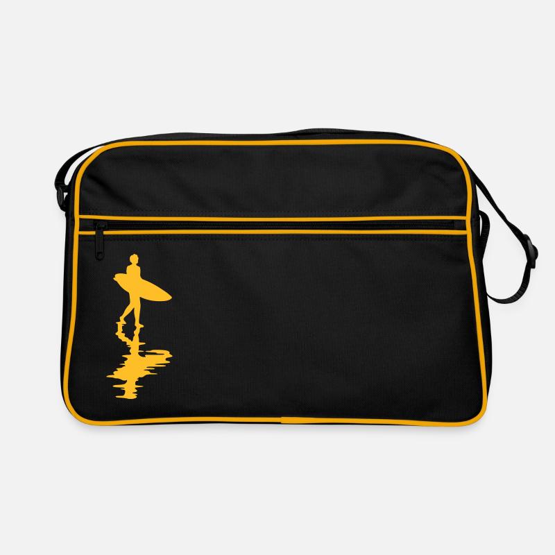 Surfer - Retro Tasche - Schwarz/Gold