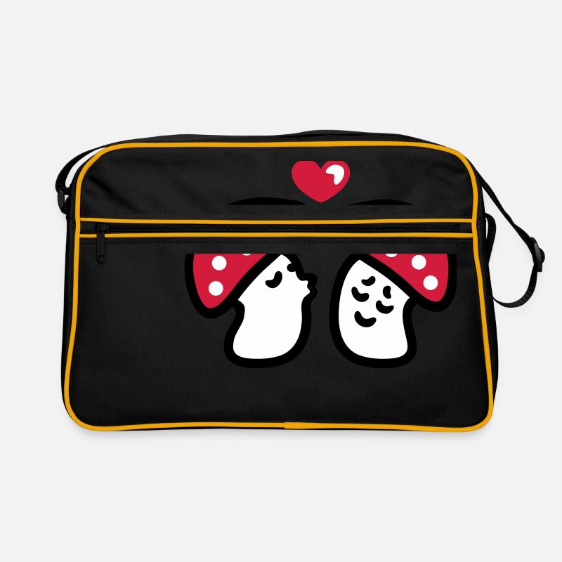 verliebte Pilze 3 Retro Tasche