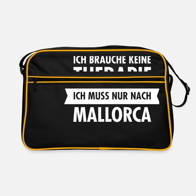 Therapie - Mallorca - Retro Tasche - Schwarz/Gold