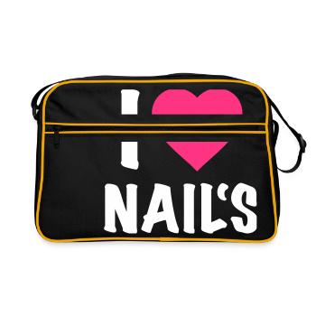 I love Nails - Artiste Nail - Nail Design - Nails - Sac Retro - noir/or - Devant