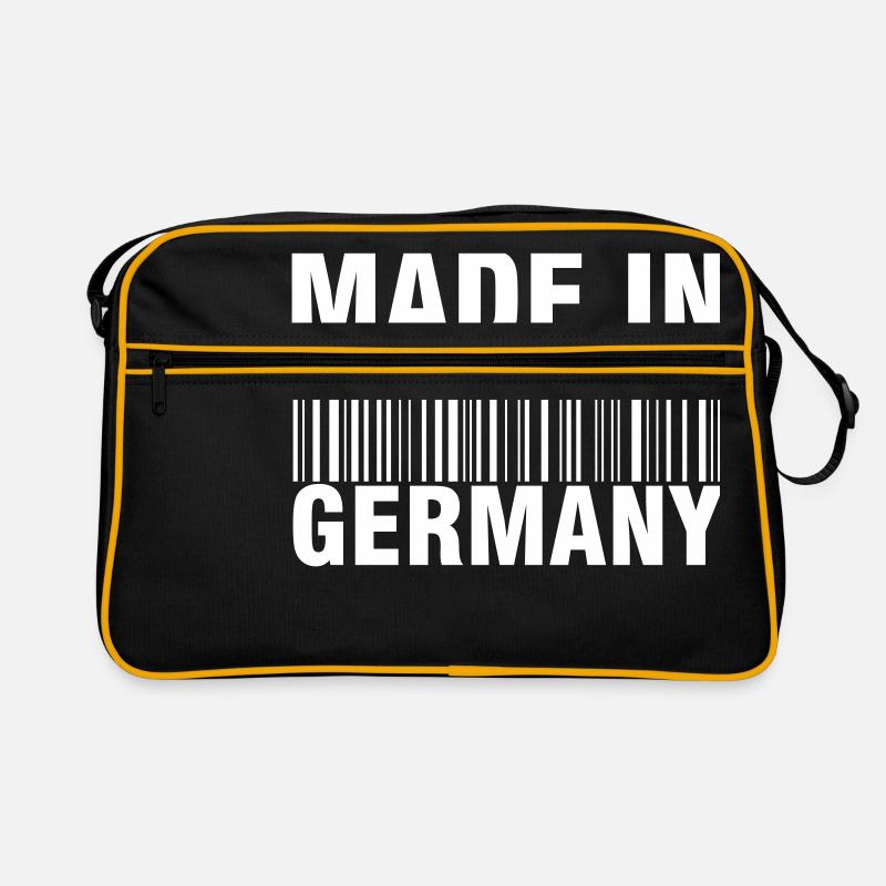 Made in Germany - Retro Tasche - Schwarz/Gold