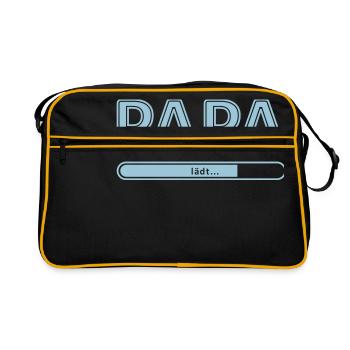 enceinte papa grossesse - Sac Retro - noir/or - Devant