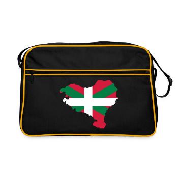 basque_country_map - Sac Retro - noir/or - Devant