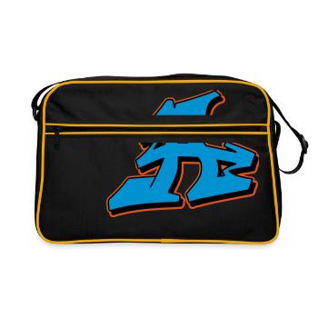 Graffiti Blockletter A - Retro Bag - black/gold - Front