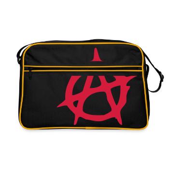 Anarchy représentation de caractères symbole - Sac Retro - noir/or - Devant