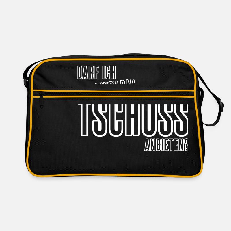 Tschüss anbieten - Retro Tasche - Schwarz/Gold