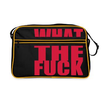 What the fuck / WTF - Sac Retro - noir/or - Devant