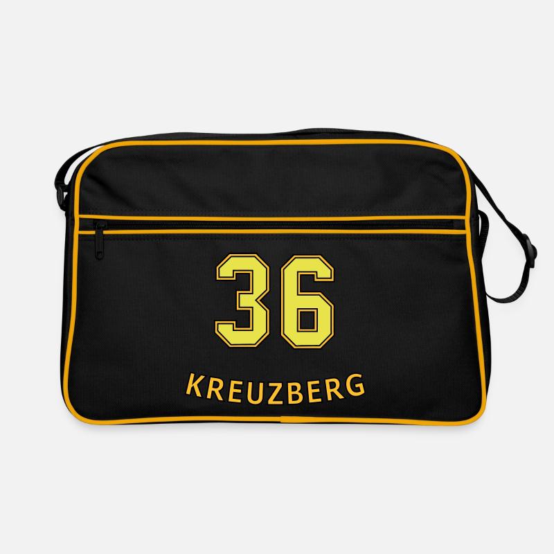 KREUZBERG 36 - Retro Tasche - Schwarz/Gold