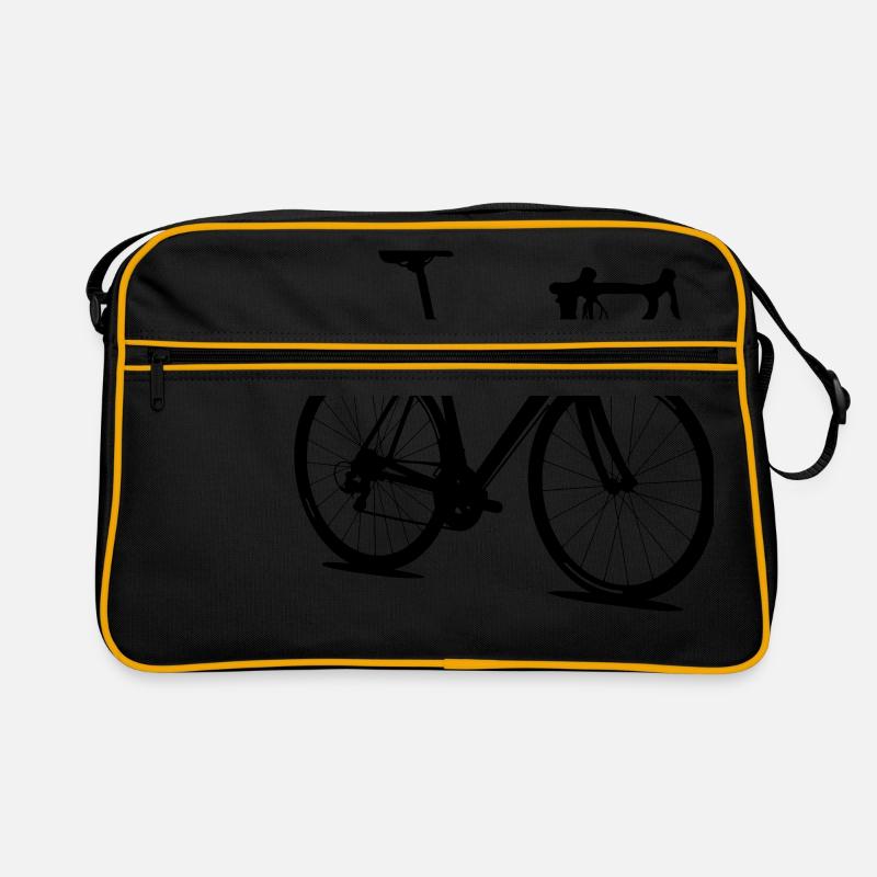 Silhouette de vélo de route Sac Retro
