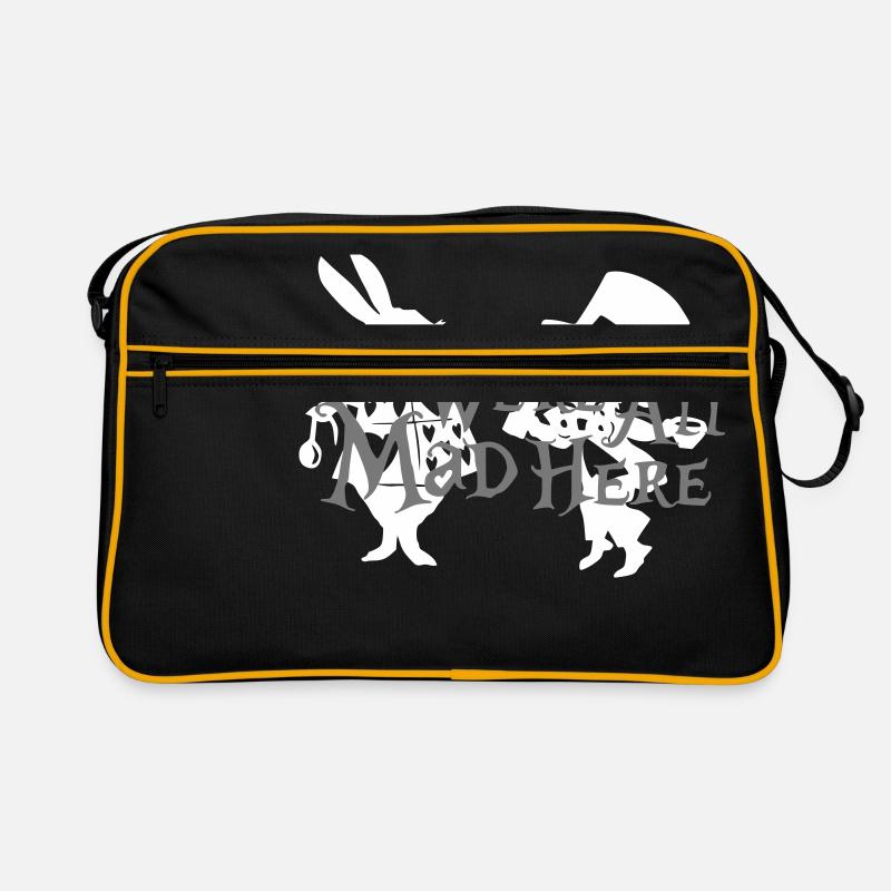 We're all mad here - Retro Bag - black/gold