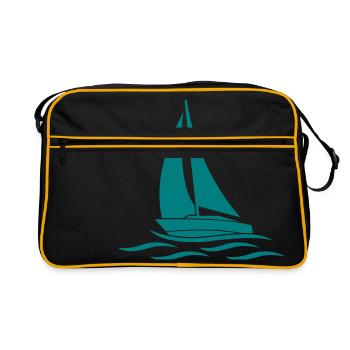 Sail away - Retro Bag - black/gold - Front