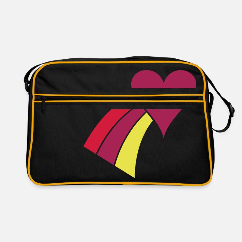 Rainbow Heart Retro Bag