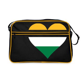 Un coeur pour l Inde - Sac Retro - noir/or - Devant