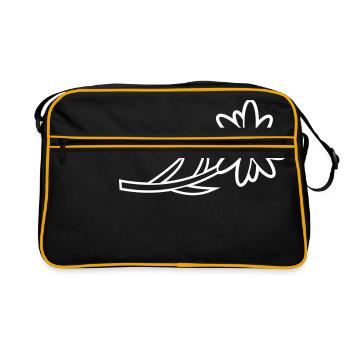 Blumen: Edelweiss - Retro Bag - black/gold - Front