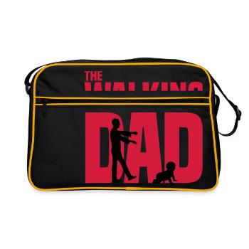 the walking-dad - the current Daddy funny zombie - Retro Bag - black/gold - Front