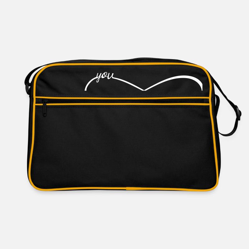 Unendlichkeit Symbol Infinity you & me acht - Retro Tasche - Schwarz/Gold