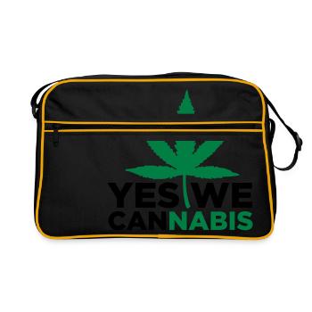Oui, nous le cannabis! - Sac Retro - noir/or - Devant