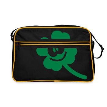 happy clover - Retro Bag - black/gold - Front