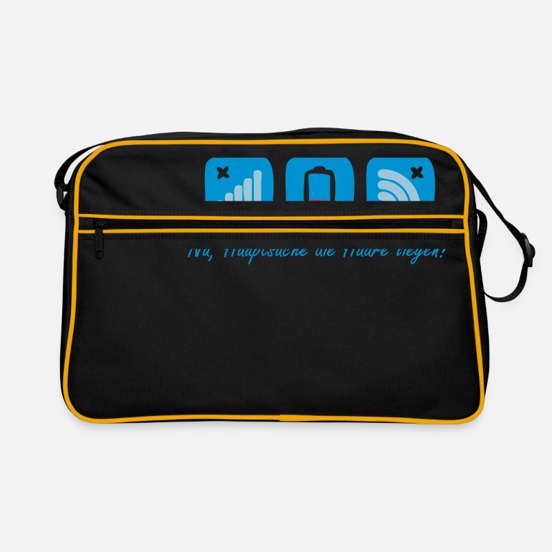 Hauptsache die Haare leigen - Retro Tasche - Schwarz/Gold