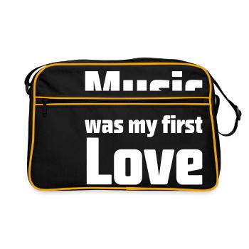 La musique était mon premier amour - Sac Retro - noir/or - Devant