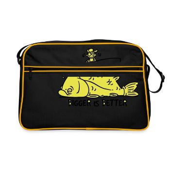 BIGGER IS BETTER - Retro Bag - black/gold - Front