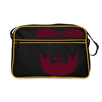 sunglasses beard - Sac Retro - noir/or - Devant