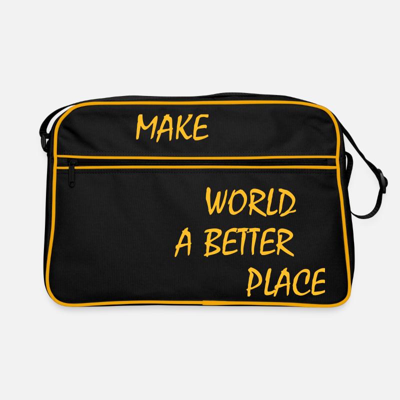 make this world a better place Retro Bag